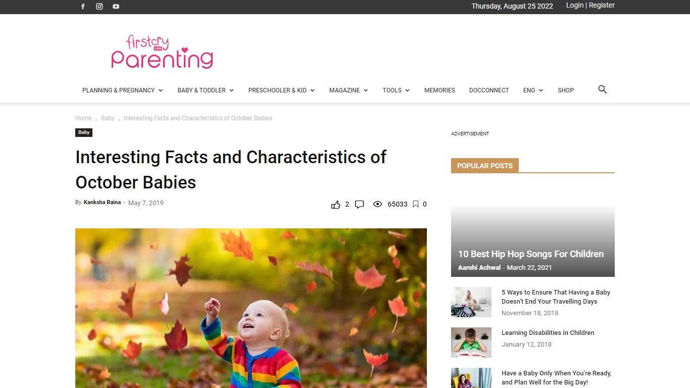 10 Interesting Facts & Characteristics of October Born Babies